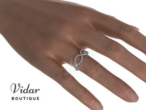 Infinity White Gold Wedding Ring For Women