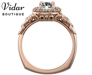 Unique Flower Engagement Ring