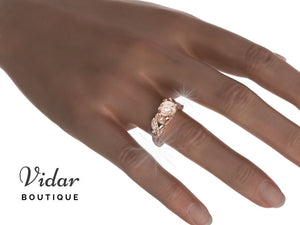 Unique Morganite Engagement Ring Rose Gold