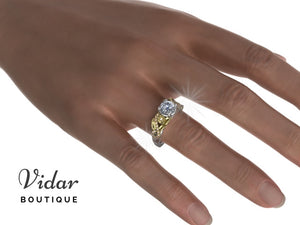Unique Flower Shaped Engagement Ring
