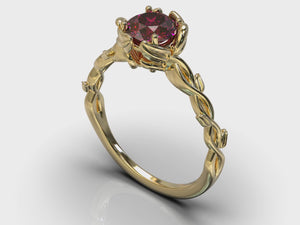 Ruby Floral Engagement Ring