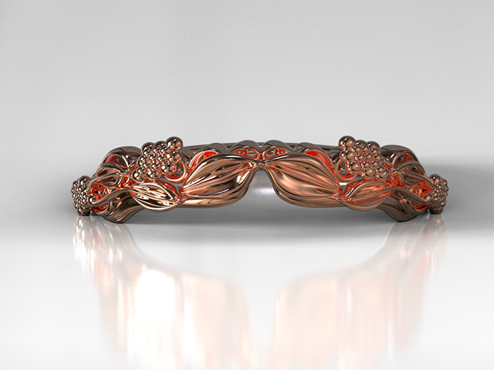 Unique Floral Wedding Ring