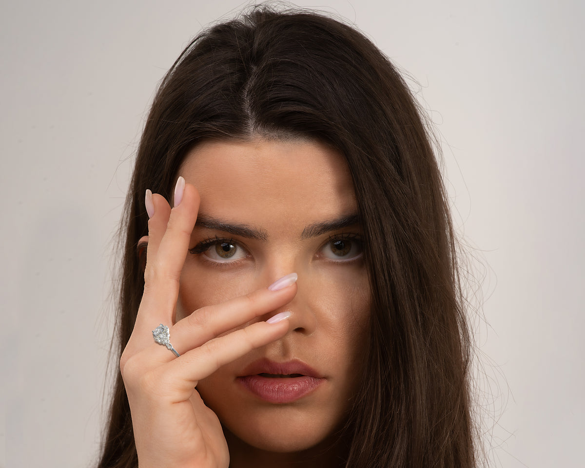 Blooming White Gold Engagement Ring