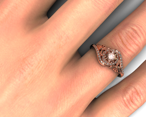 Flower Morganite Engagement Ring