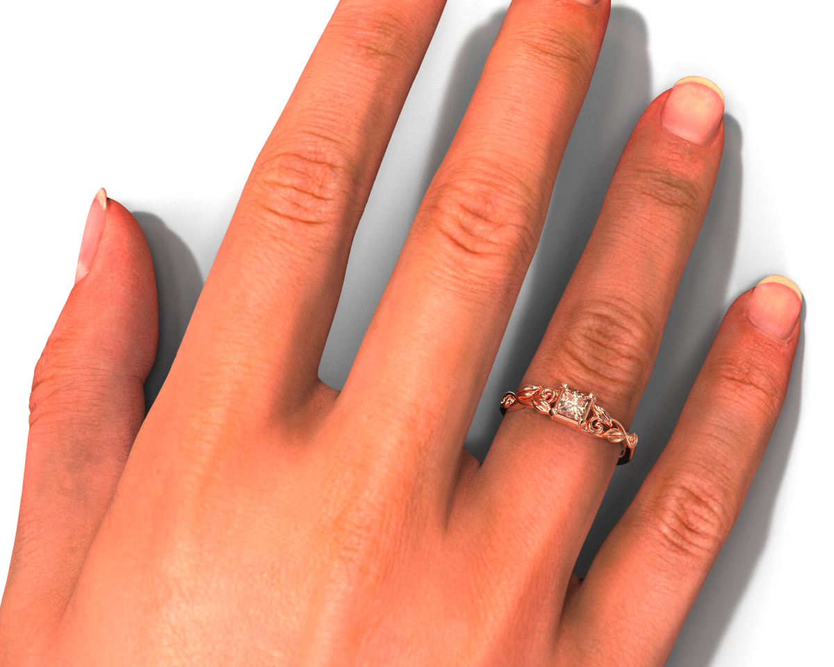 Rose Gold Morganite Engagement Ring