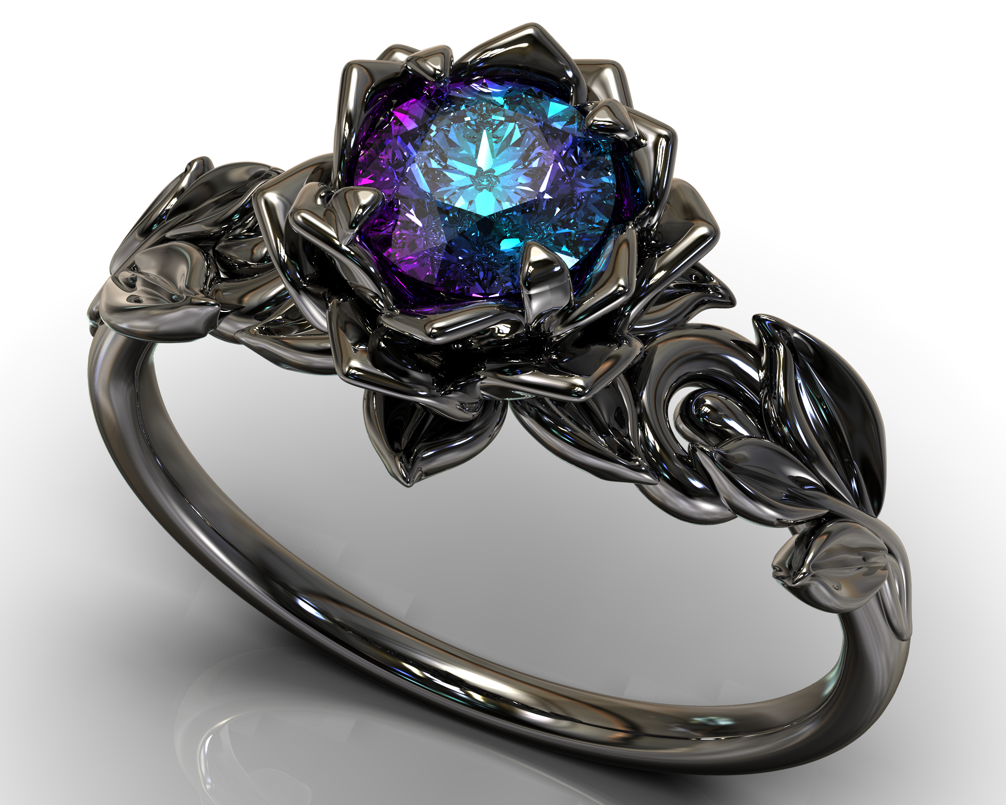 Engagement rings 2025 black gold