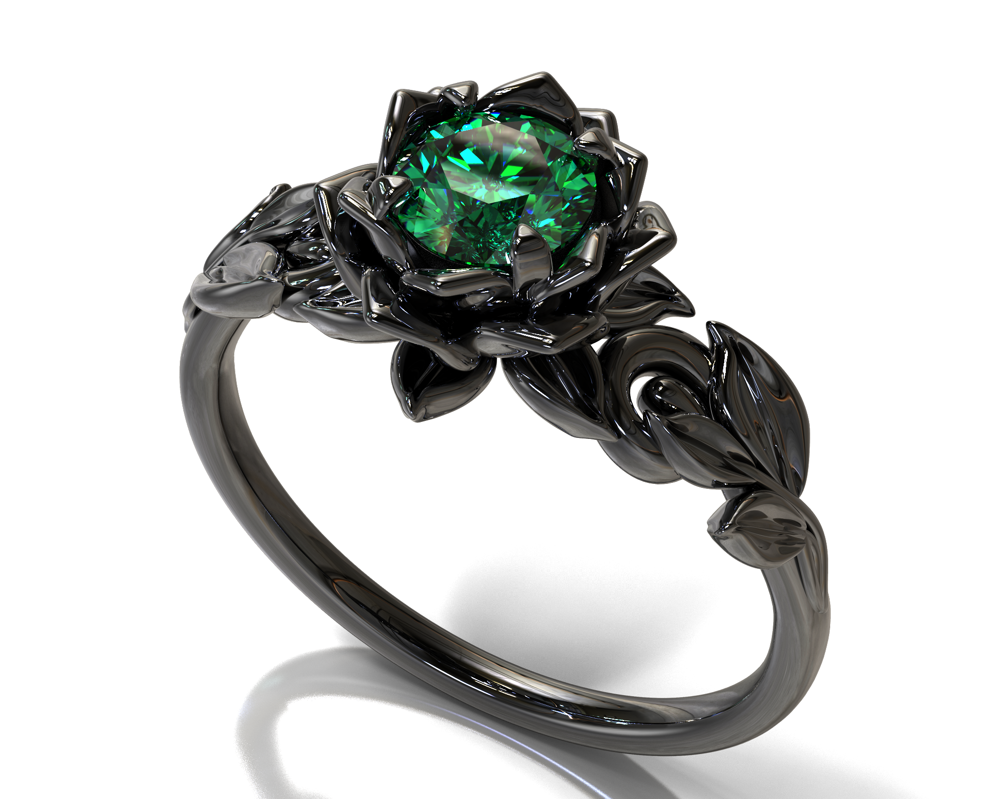 Gothic emerald ring deals